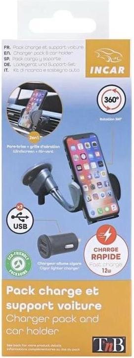 Immagine prodotto T'nB Set di supporti 3 in 1 per smartphone/dispositivi GPS
