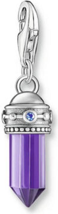 Immagine prodotto Thomas Sabo Ciondolo Charm Esagono con Imitazione Ametista Argento Annerito (Argento 925)