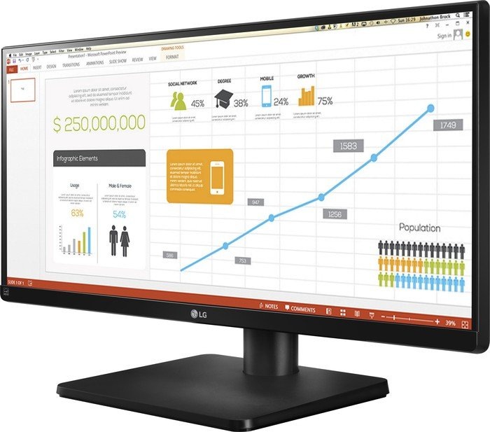Actual product image LG 34ub67-B (2560 x 1080 pixels, 34.25")