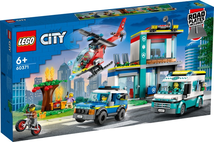 Produktbild LEGO Hauptquartier der Rettungsfahrzeuge (60371, LEGO City)