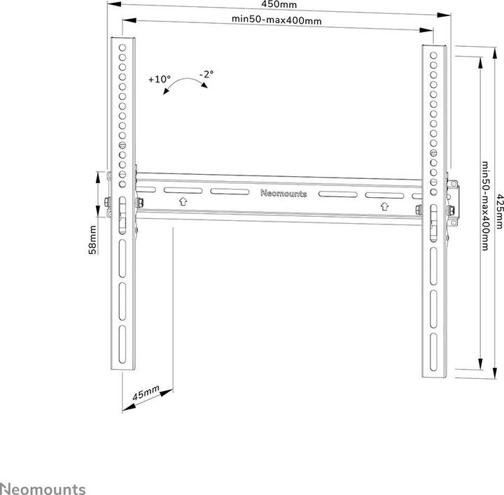 Image du produit Neomounts Support mural pour écran ( (Mur, 35 kg, 32" - 65")