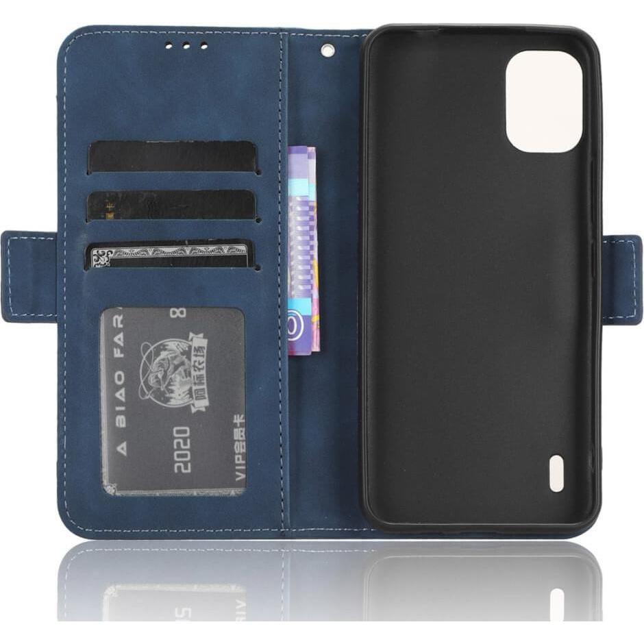 Thumbnail - Cover-Discount Nokia C12 - Etui mit vielen Kartenfächer blau (Nokia C12), Smartphone Hülle, Blau