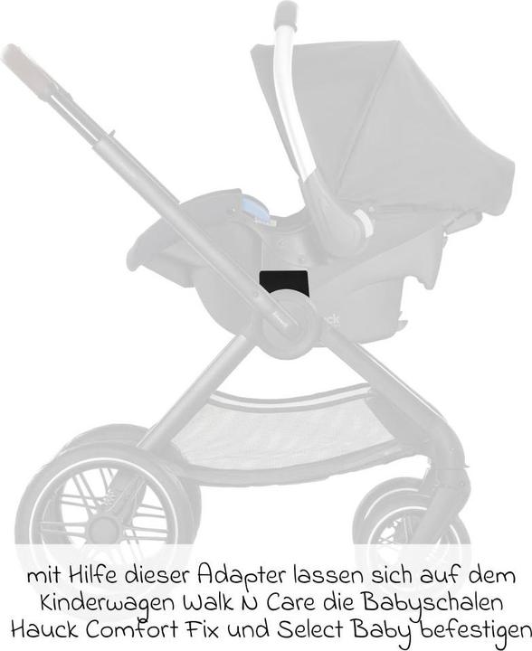 Produktbild Hauck Walk N Care Adapter Black