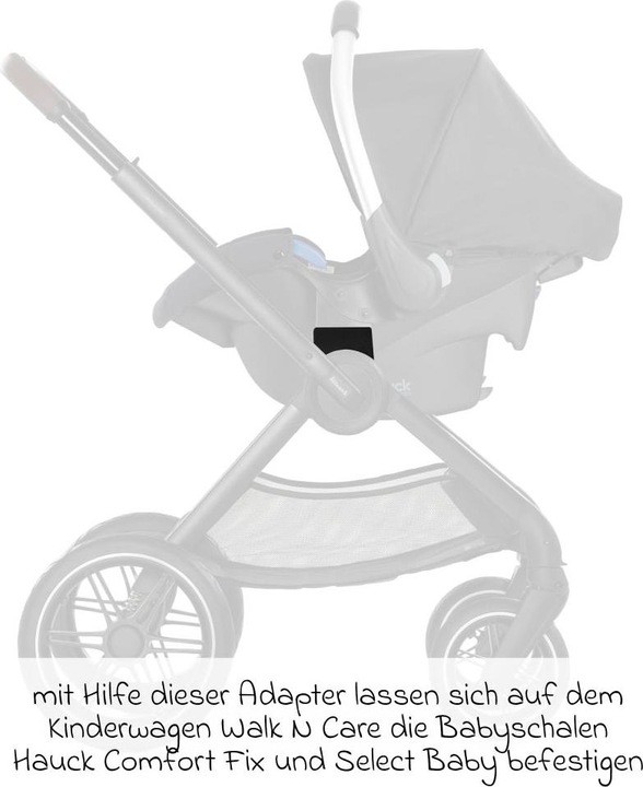 Produktbild Hauck Walk N Care Adapter Black