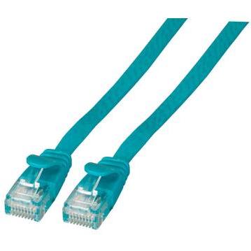EFB Elektronik RJ45 Flachpatchkabel U/UTP, Cat.6A, PVC, 5m, grün (U/UTP, CAT6a, 5 m), Netzwerkkabel