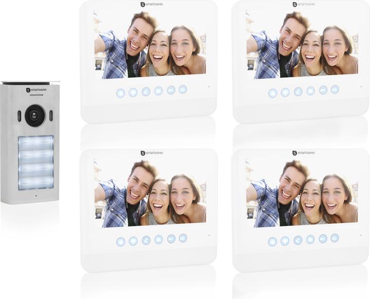Actual product image Smartwares DIC-22242 Video intercom system for 4 flats