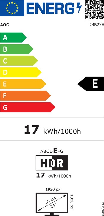 Energy Label AOC 24B2XH (1920 x 1080 pixels, 24")