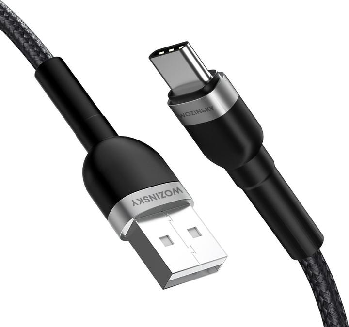 Actual product image Wozinsky WNBAC2 USB-A / USB-C 2.4A cable 2 m - black (2 m)