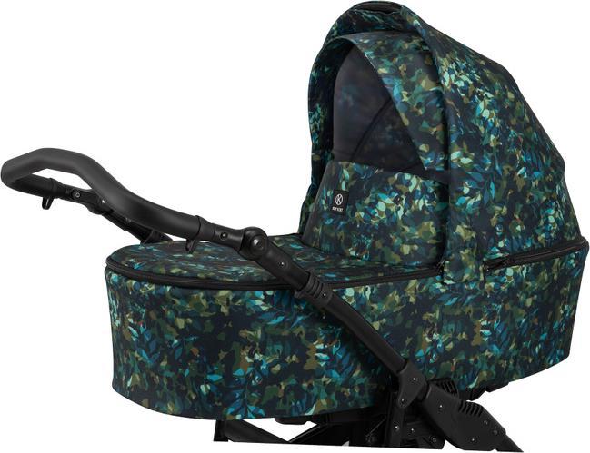 Produktbild Kunert Kombikinderwagen Mata Blätter, Gestell schwarz, inkl. Autositz Trix
