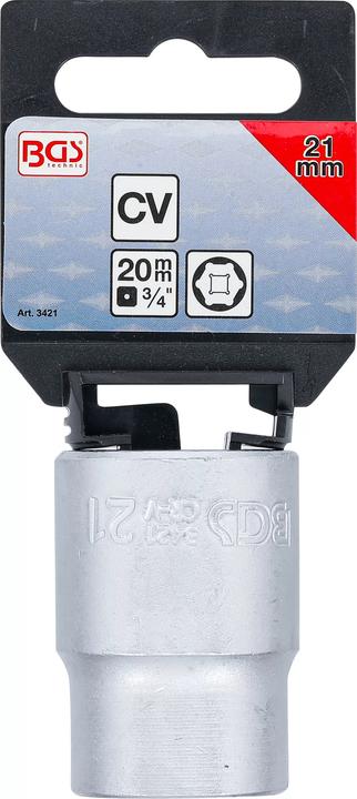 Actual product image BGS Socket, Hexagon 20 mm (3/4") Drive 21 mm (21 mm)