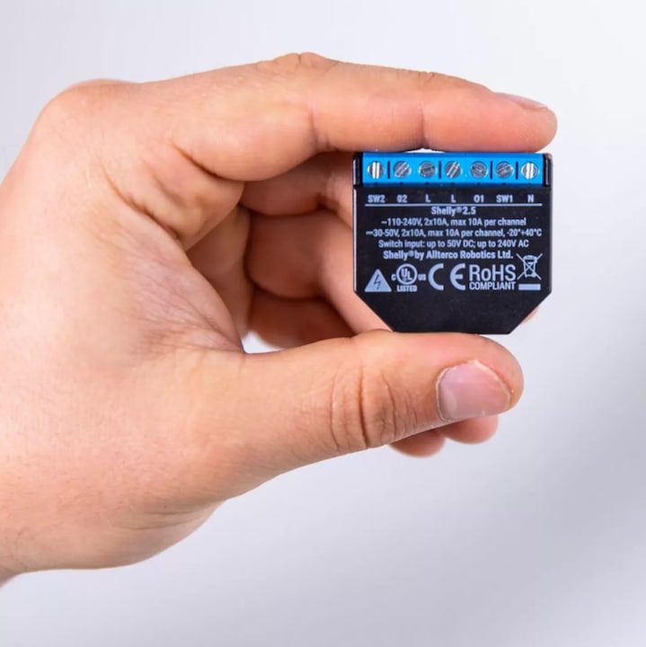 Actual product image Shelly Dual WLAN switch (Switch actuator)