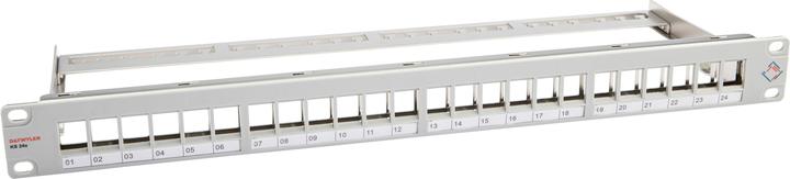Dätwyler Patchpanel KS 24x für 24x RJ45 Keystone 19 Rack grau