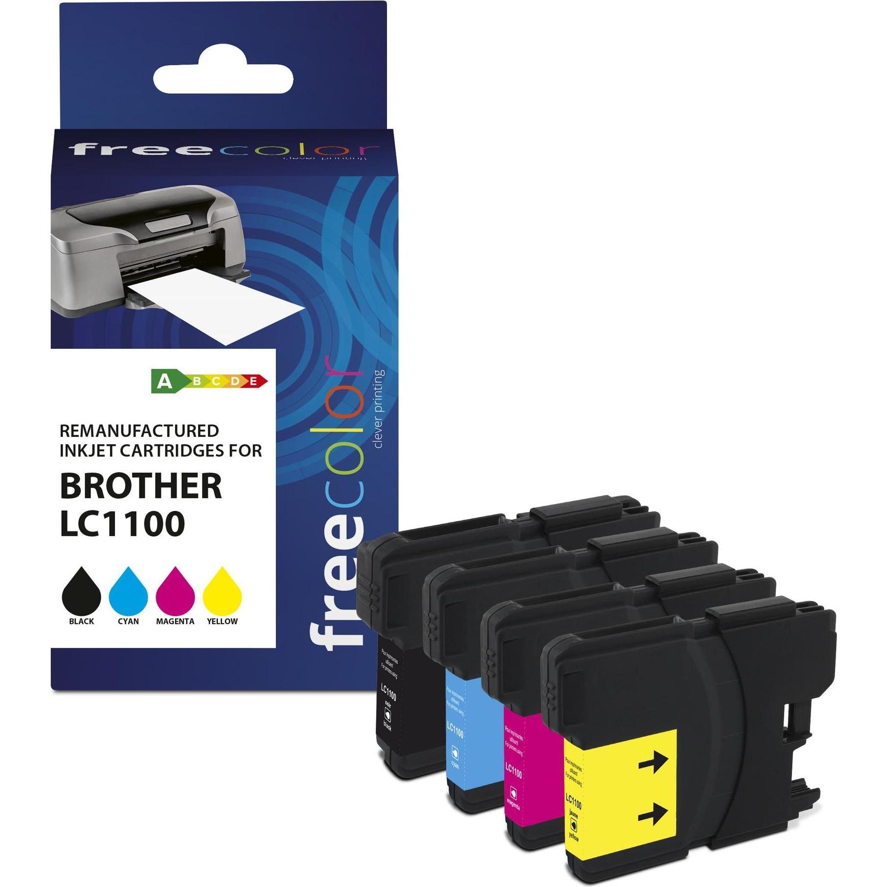 Freecolor, Druckerpatrone, Tinte LC-1100 Multipack Color (M, C, BK, Y)