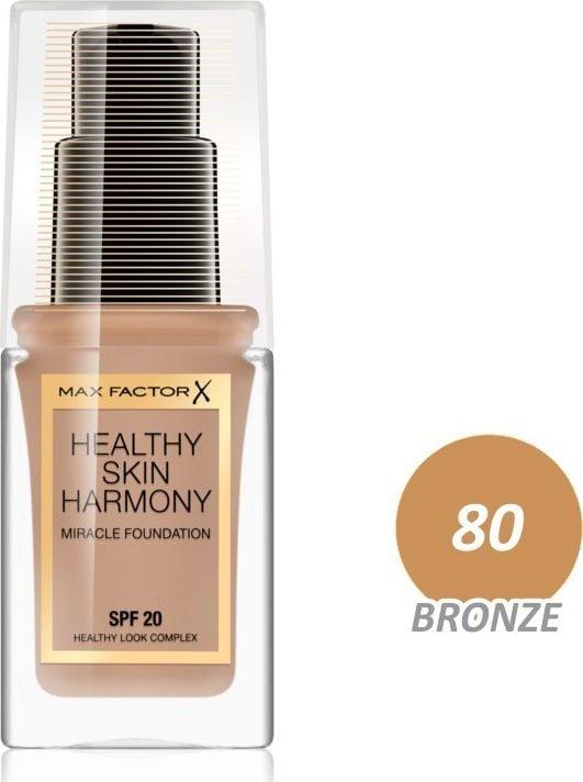Actual product image Max Factor Healthy Skin Harmony 30 ml Pump Bottle Cream 80 Bronze (80 Bronze)