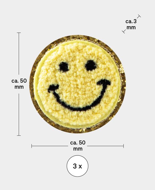 Actual product image I Am Creative Iron on patch Smiley (3 pcs.)