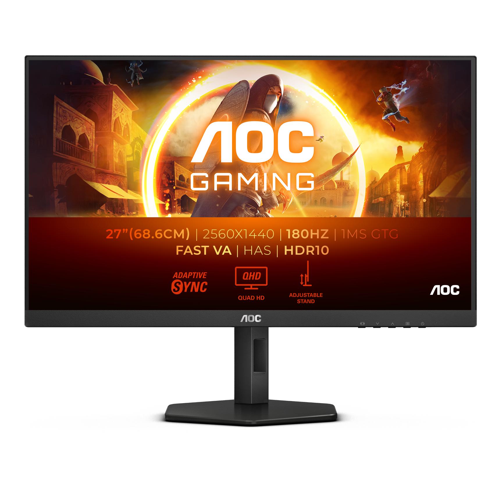 AOC Q27G4XN (2560 x 1440 Pixel, 27"), Monitor, Schwarz
