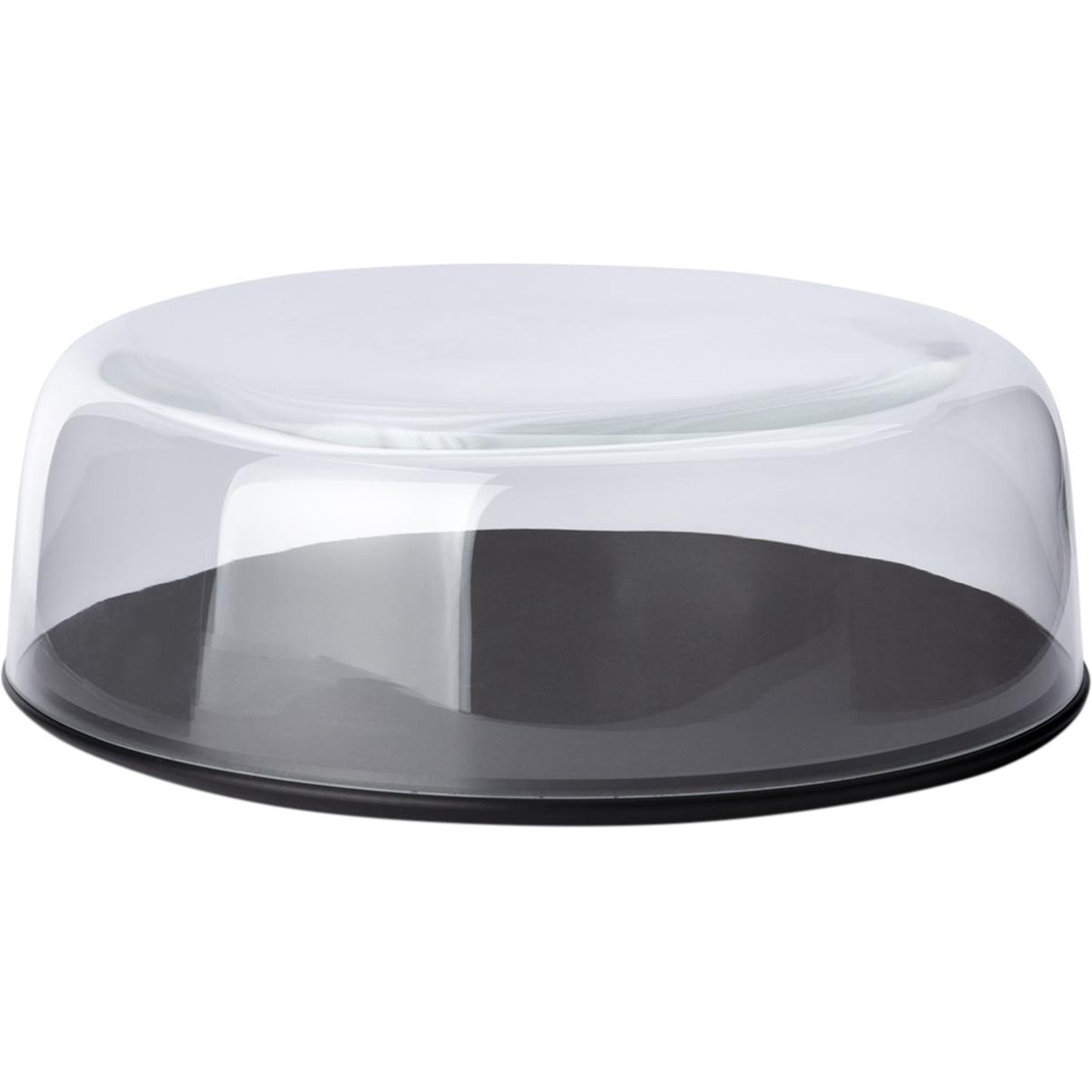Continenta Duraore Käseglocke u. Deckelschüssel, Ø 27 cm, Vorratsbehälter, Schwarz