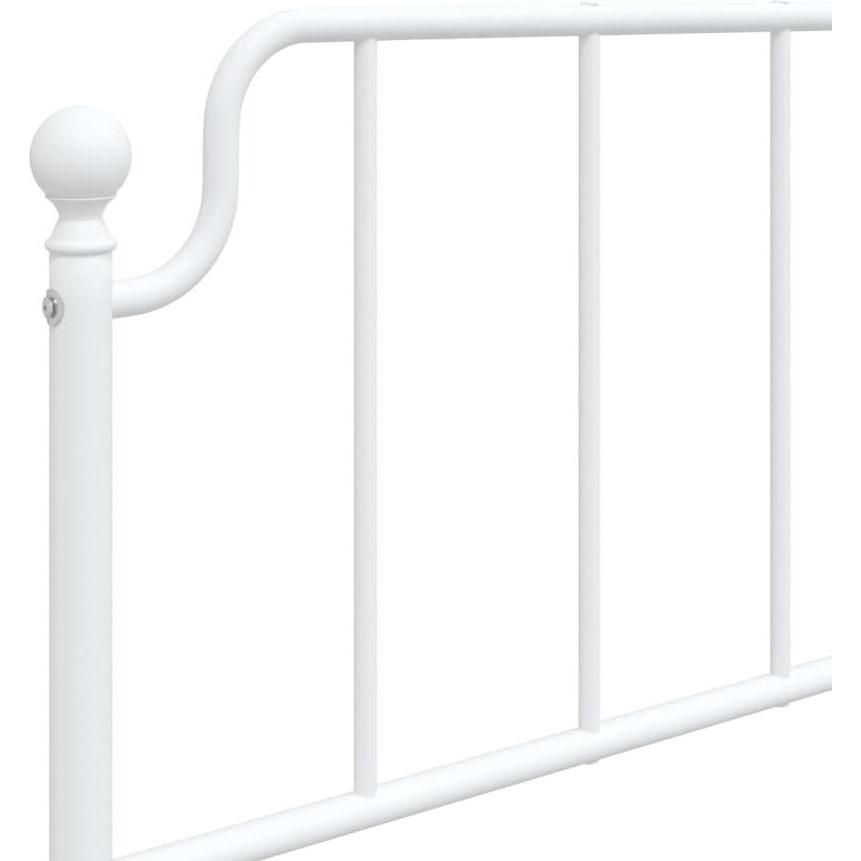 VidaXL, Bett Zubehör, Kopfteil Metall Weiss 100 cm,Farbe: Weiss,Material
