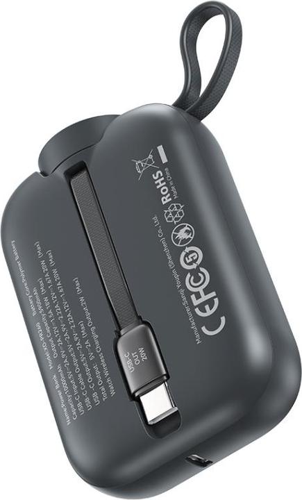 Actual product image xO Powerbank PR260, 10000mAh, 20W, PD + QI, Black (10000 mAh, 20 W)
