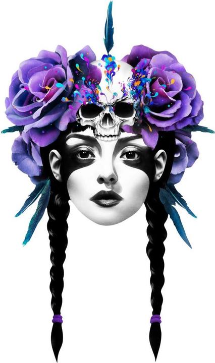 Produktbild Trenddeko New Way Warrior - Totenschädel (84 x 140 cm)