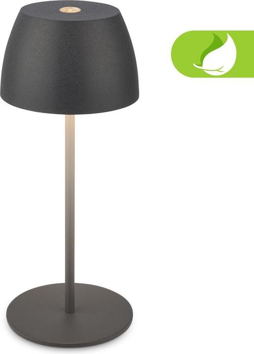 Briloner Accu LED table lamp - Mini, Touch, anthracite (150 lm)
