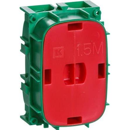 LK, Scatola di derivazione, Fuga indmuringsdåse 1,5 modul, grøn.