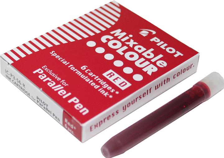 Produktbild Pilot Tintenpatrone Parallel Pen Rot (Rot, 6 Stk.)