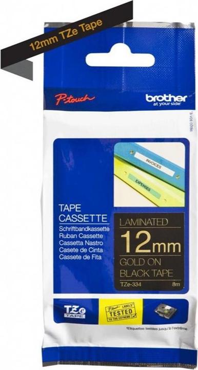 Immagine prodotto Brother Tze-334 (1.20 cm, Oro, Nero)