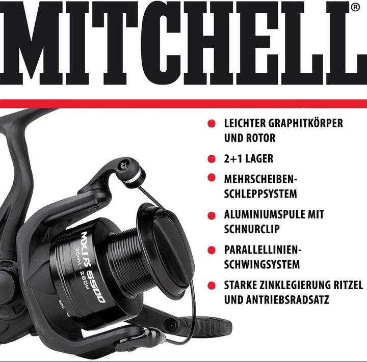 Actual product image Mitchell Freilauf Angelrolle MX1 FS