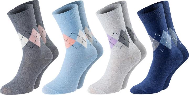 Actual product image Casativo Ladies Socks Check Pattern (pack of 4, 39 - 42)