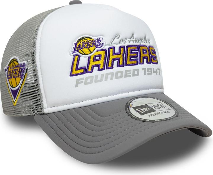 Actual product image New Era A-Frame Mesh Trucker Cap - Foam Los Angeles Lakers