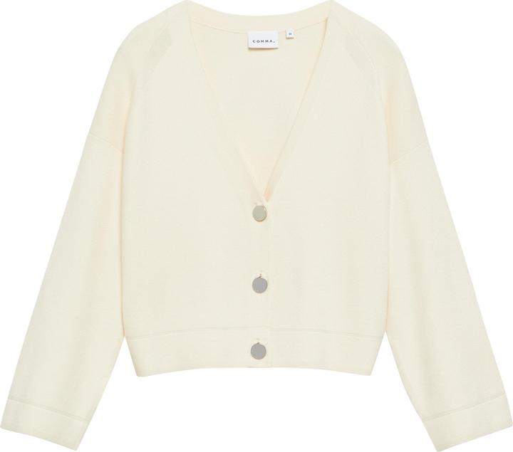 Produktbild Comma Moderner Half-Milano V-Neck Cardigan mit Signature-Knöpfen (40)