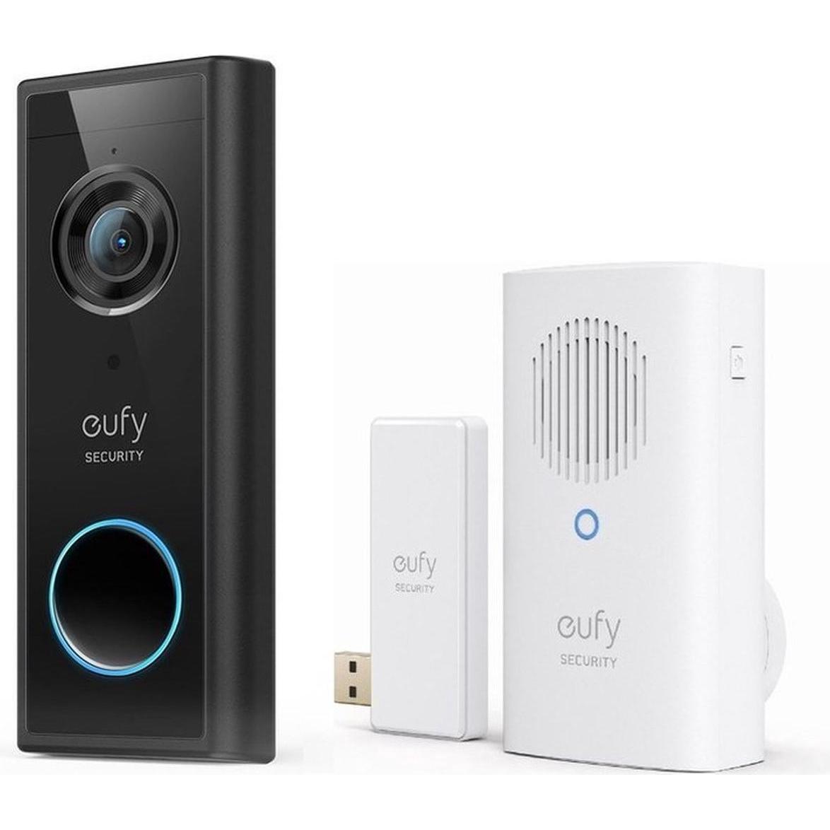 eufy, Campanello + Citofono, Security S220 2K Draadloze Video Deurbel Uitbreiding + deurbelgong -