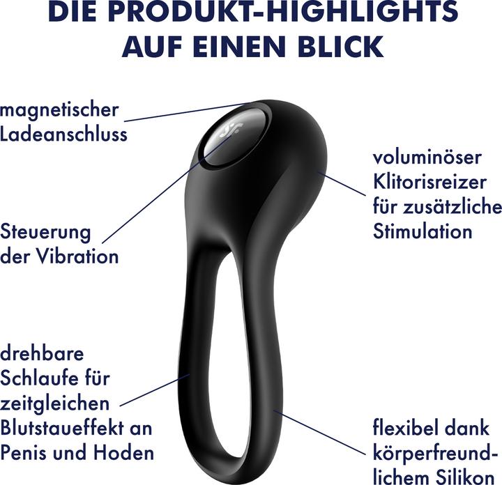 Produktbild Satisfyer Majestic Duo - Ring Vibrator (4.75 cm)