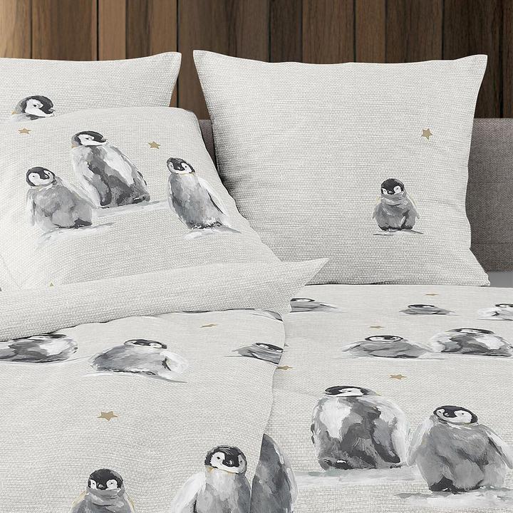 Produktbild Irisette Feinbiber Bettwäsche Panda 8645 natur (Bettwäsche Set, 155x220 cm + 80x80 cm)
