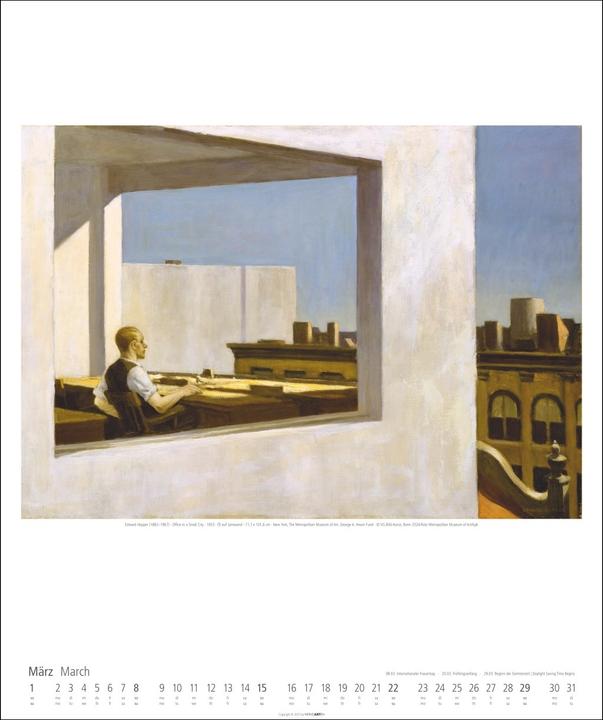 Produktbild Edward Hopper Kalender 2026 (46 x 55 cm)