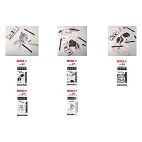 Uni Pin Fineliner Set 3 Penne | Grigio Scuro, Punte 0,1 Mm, 0,5 Mm E Pennello, Inchiostro Waterproof E Resistente Alla Luce - 3