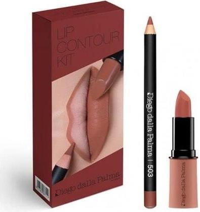 Actual product image Diego dalla Palma Lip Contour Kit: Lipstick 503 Caramel 4 ml + Lip Liner 12cm Raw Sienna 1.1 g (503 Caramel)
