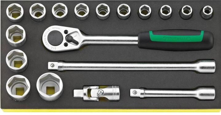 Actual product image Stahlwille TCS 52/14/4 1/2" tools in TCS insert (18x)