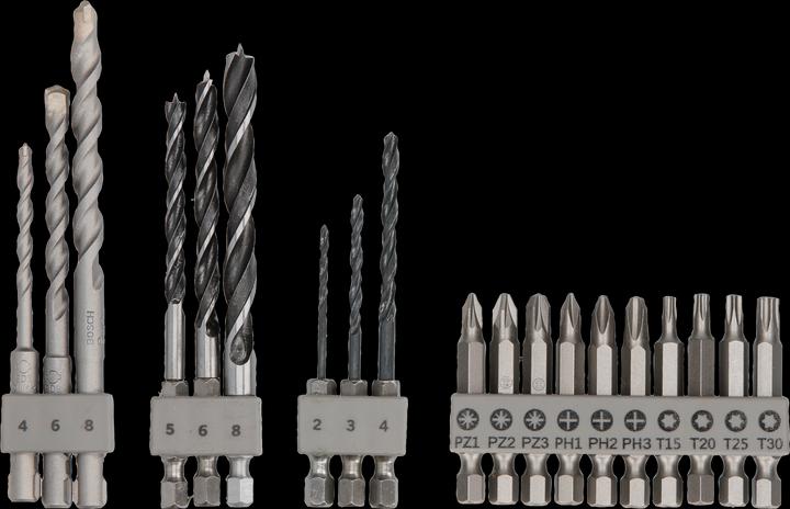 Produktbild Bosch Zubehör Bohr und Bit-Set, Uneo Mixed, 19-teilig (4 mm, 6 mm, 8 mm)