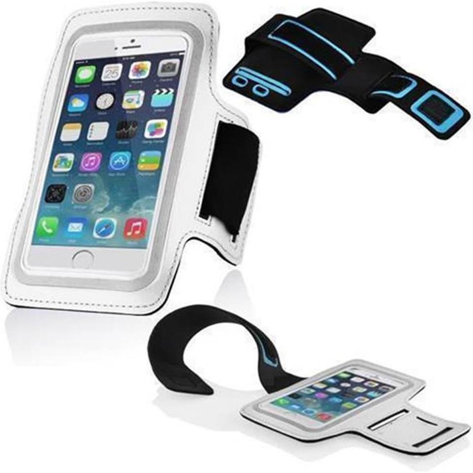Cadorabo Neopren Sport Armband, Smartphone Sportarmband, Weiss