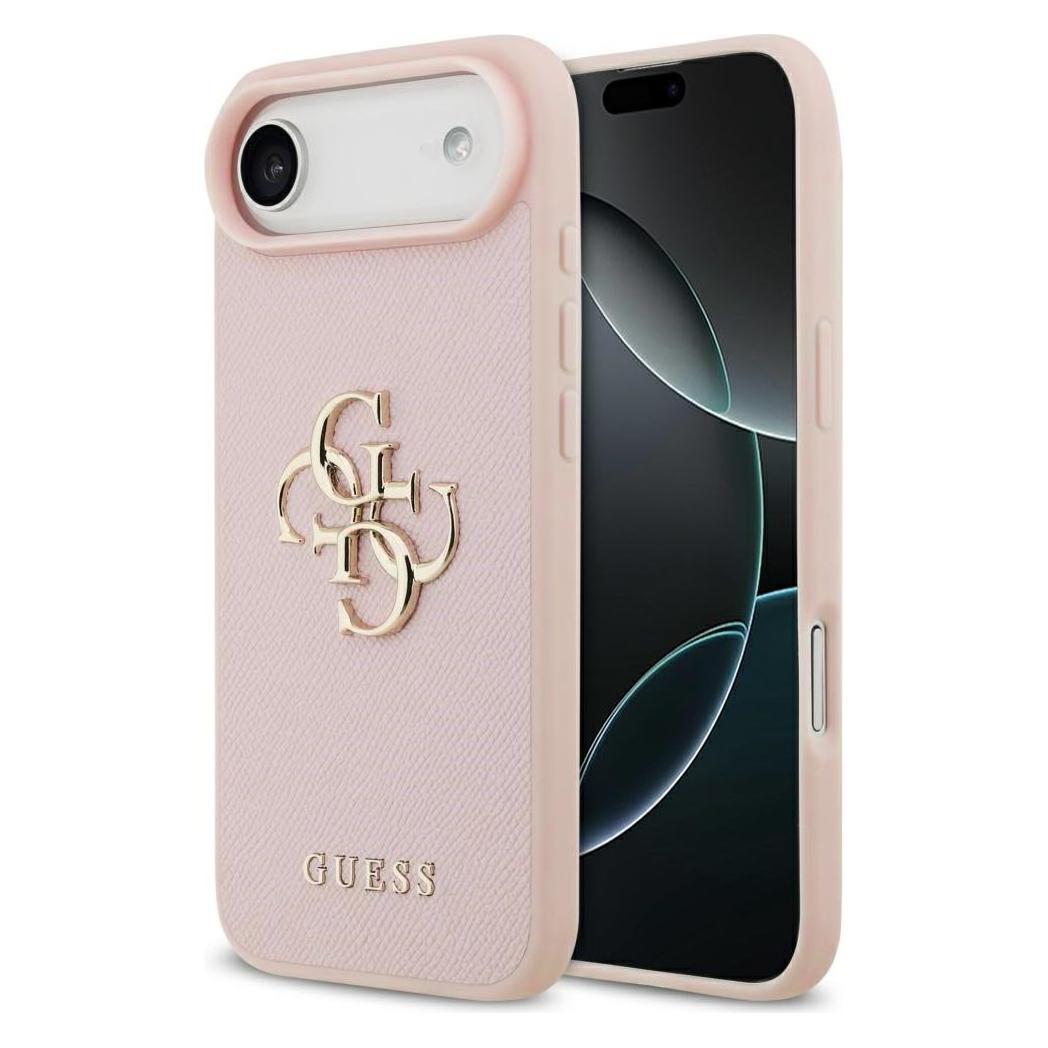 Guess - Hardcase 4G Grained Big And Classic Logo (GUHCP17MPGT4MBP) - IPhone 17 Air - Pink (Apple IPhone Air), Smartphone Hülle, Pink
