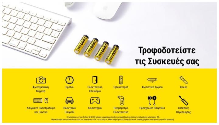 Actual product image Nitecore NH2400 (4 pcs., AA, 2400 mAh)