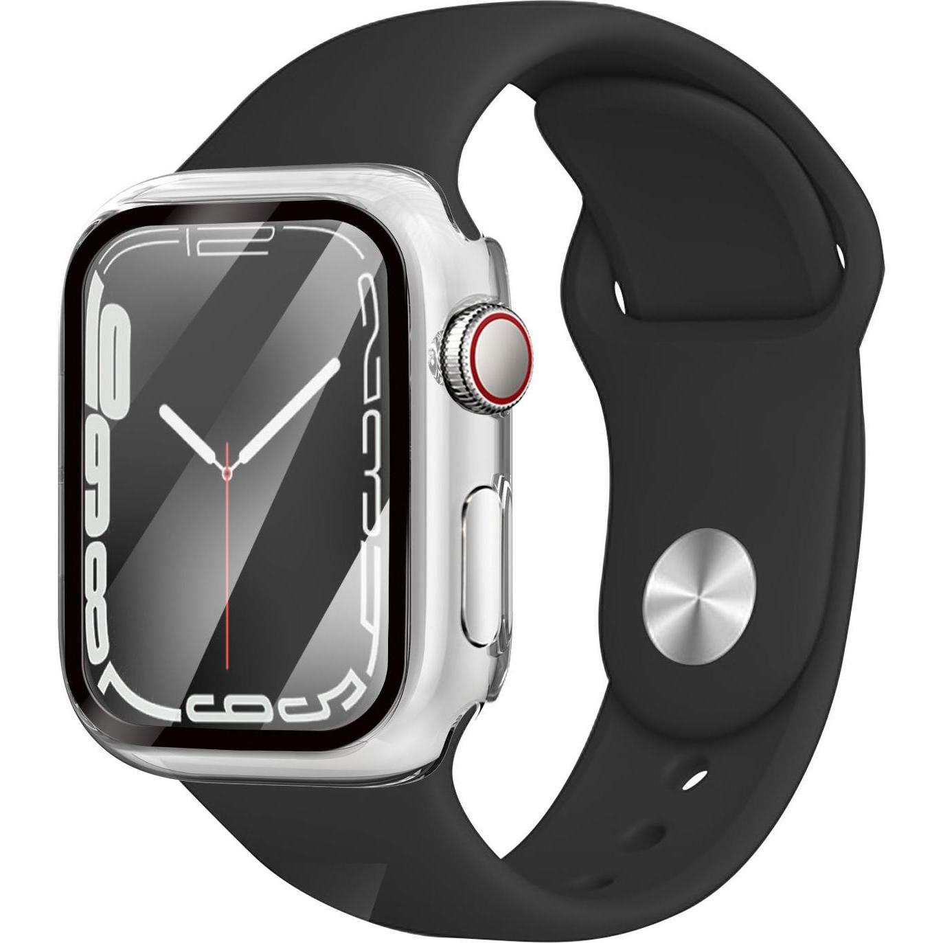 Strap-it Hard Case mit Glass (Apple Watch), Uhrenarmband, Transparent