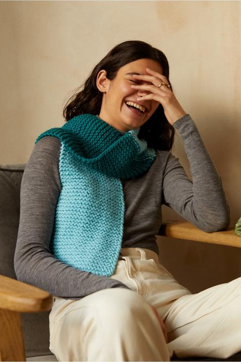 Actual product image DMC Mindful Making scarf knitting set