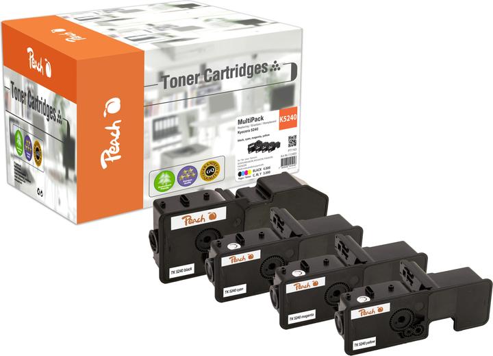 Produktbild Peach kompatibilní toner Kyocera TK-5240 MultiPack, bk, c, m, y, 1x4000, 3x3000 výnos (BK)
