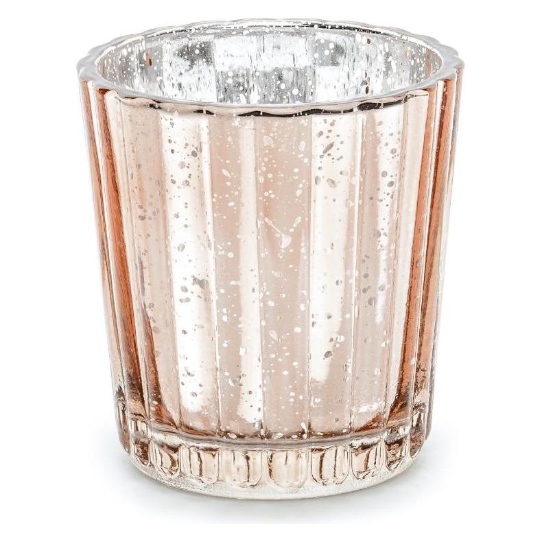 Partydeco, Kaarsen, Kaarsenhouder, Roségoud, 6cm (1 Pkt / 4 St.) (4 Pcs.)