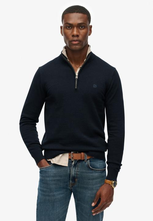 Image du produit Superdry Maglione Essentials Mezza Zip in Cotone (M)