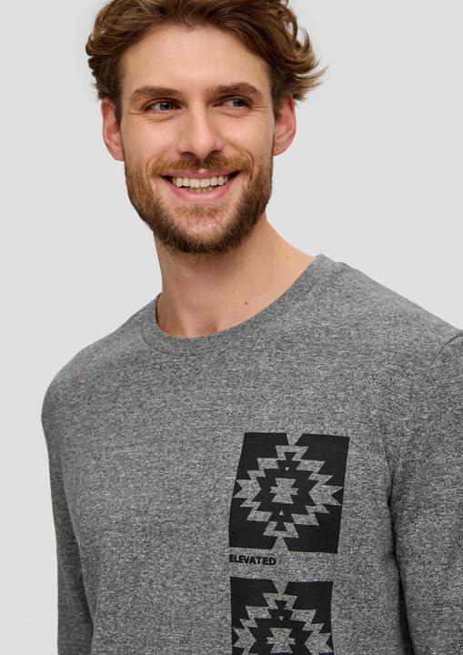 Produktbild s.Oliver T-Shirt Langarmshirt mit Frontprint (L)