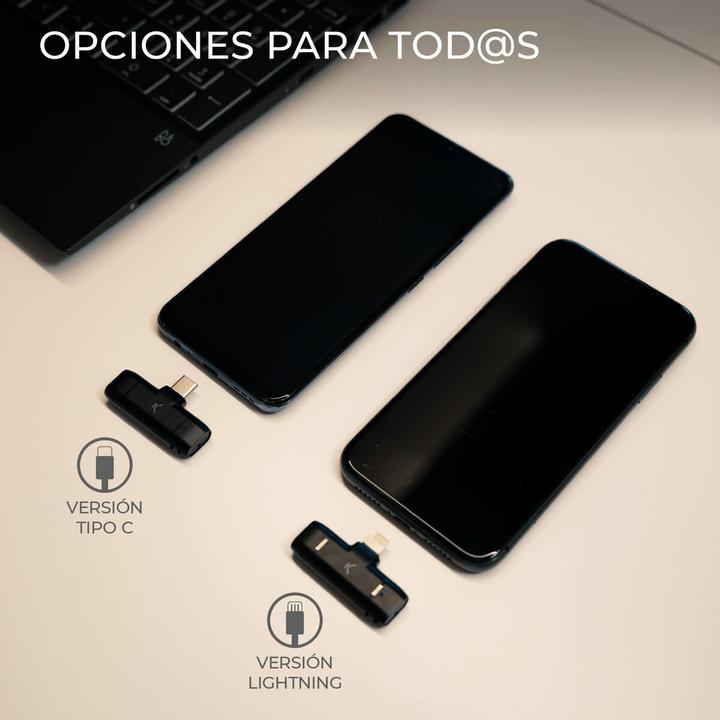 Immagine prodotto KSIX Microfono Wireless Per Smartphone Lightning Nero
